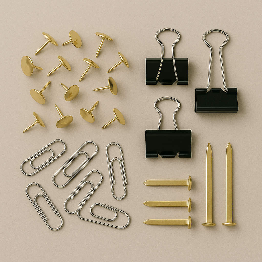 Chinchetas, clips, pinzas y fastener