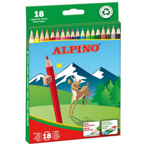 1. 1 - LÁPICES MADERA ALPINO - PACK 18