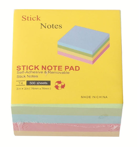 1.8 - BLOC NOTAS SUELTAS 76X76MM - PACK 500 HOJAS