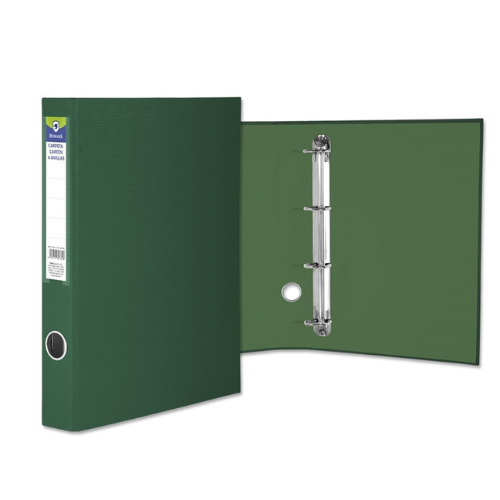 5.16 - CARPETA CARTON 4 ANILLAS VERDE