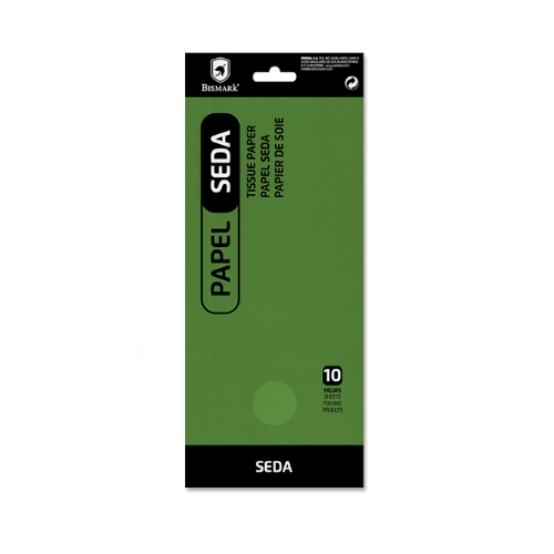 7.5 - PAPEL SEDA COLORES VERDE, 1 UNIDAD