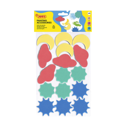 15 - ESPONJAS CON FORMAS PARA ESTAMPACIÓN JOVI - PACK 16
