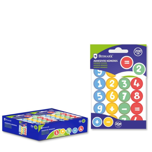 9.4 - GOMETS ADHESIVOS NÚMEROS 20MM - PACK 200