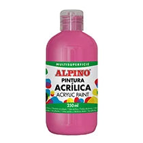 1.5 - BOTELLA PINTURA ACRÍLICA ALPINO 250ML ROSA