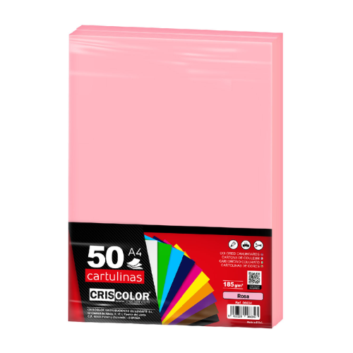 2.14 - CARTULINAS ROSA PACK 50 UNIDS - A4