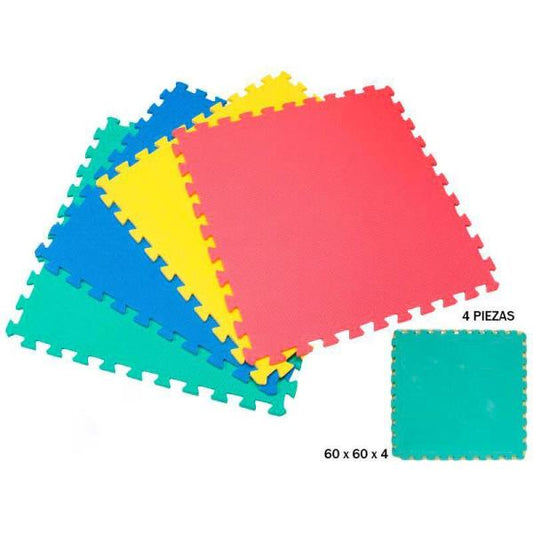 2 - SUELO GOMA EVA 4 PIEZAS 60X60CM MULTICOLOR