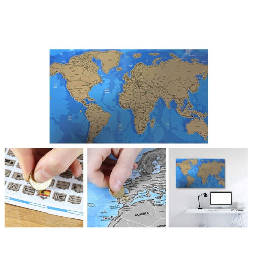 1.3 - MAPA MUNDO PARA RASCAR 82X59CM