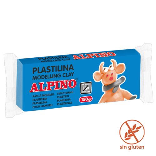 9.2 - PLASTILINA ALPINO 150GR AZUL - 1 UNIDAD