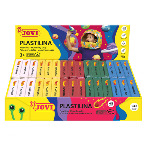 7 - PLASTILINA JOVI 50G - PACK 30 (6U X 5 COLORES)