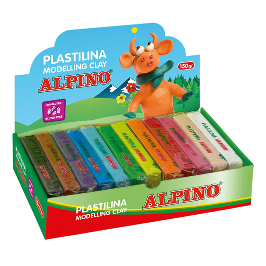 7.6 - PLASTILINA ALPINO 50GR - PACK 12 COLOR SURTIDO