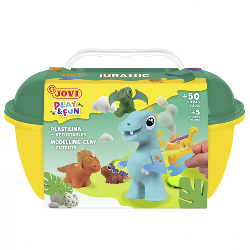6 - COFRE JURASIC PLASTILINA JOVI 15G - PACK 30 PIEZAS