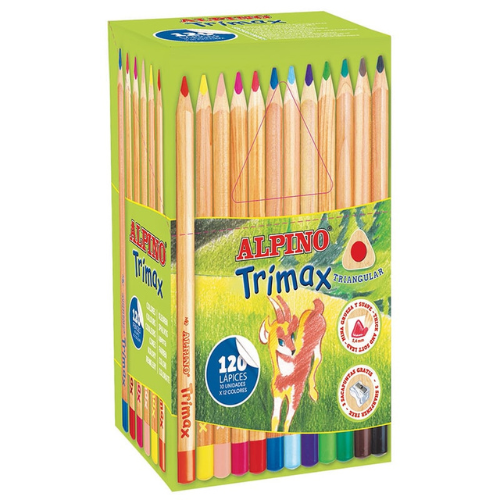 3.2 - LÁPICES MADERA TRIANGULARES ALPINO - PACK 120