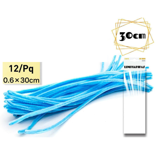 5.5 - LIMPIAPIPAS 30CM - PACK 12 AZUL