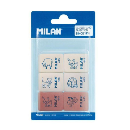 2 - BORRADORES DE ANIMALES MILAN PACK 6