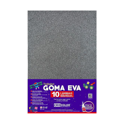 5.4 - GOMAEVA PURPURINA GRIS, PACK 10 UNIDADES, 60X40CM