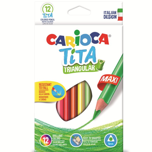 3.3 - LÁPICES MADERA TRIÁNGULAR CARIOCA - PACK 12