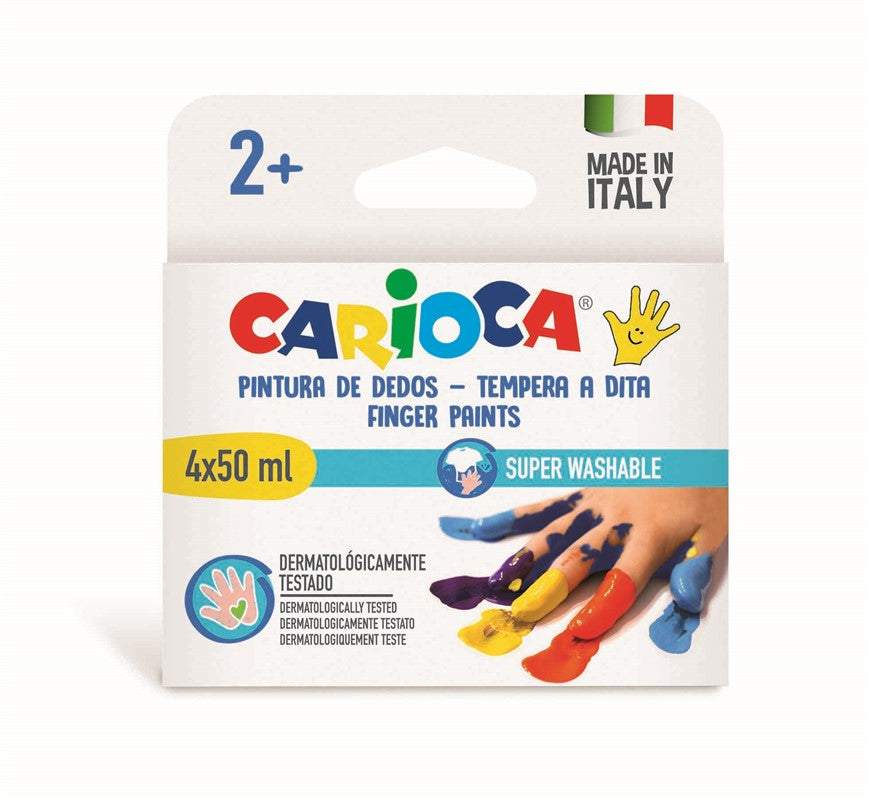 2 - CARIOCA TEMPERA DEDOS  - PACK 4X50ML