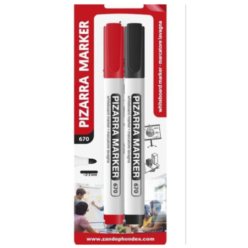 11.1 - PACK ROTULADORES PIZARRA ROJO/NEGRO