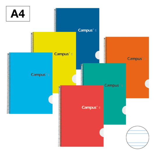 1.32 - LIBRETA A4, ANILLA PEQUEÑA 4 LÍNEAS NARANJA