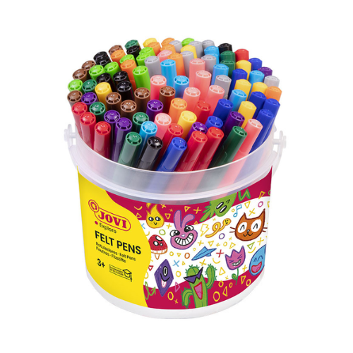 19 - FELT PENS BOTE ROTULADORES COLORES SURTIDOS JOVI - PACK 96