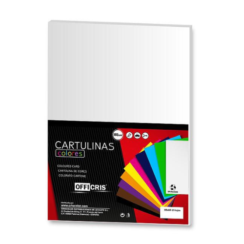 1.3 - CARTULINAS BLANCO PACK 25 UNIDS - 50X65CM