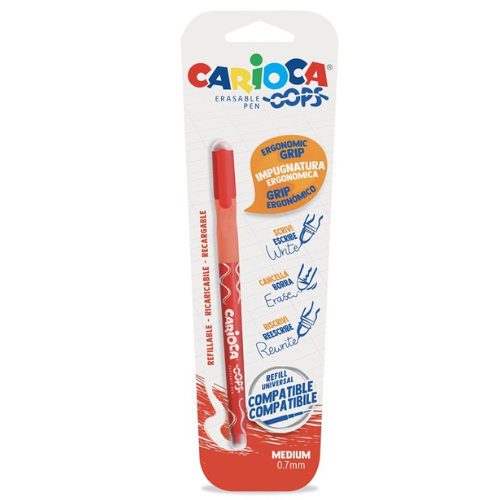 1.29 - BOLÍGRAFO BORRABLE ROJO CARIOCA