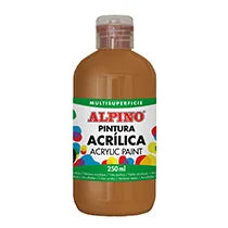 1.4 - BOTELLA PINTURA ACRÍLICA ALPINO 250ML MARRÓN