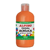 1.2 - BOTELLA PINTURA ACRÍLICA ALPINO 250ML NARANJA