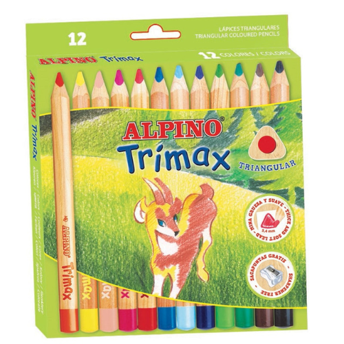 3.5 - LÁPICES MADERAS TRIANGULARES GRUESOS ALPINO - PACK  12