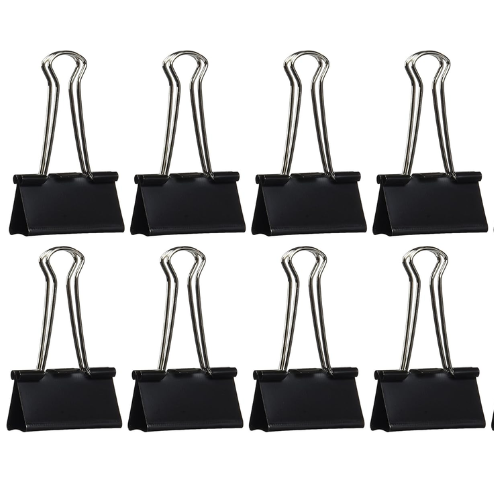 4.3 - PACK 8 PINZA METÁLICA NEGRO 19 MM