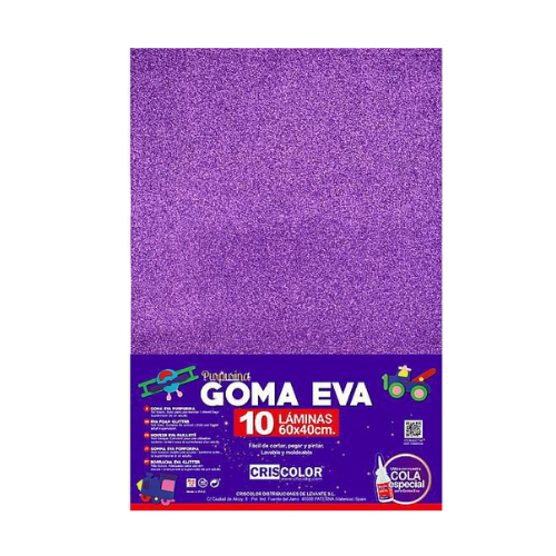 5.7 - GOMAEVA PURPURINA MORADO, PACK 10 UNIDADES, 60X40CM