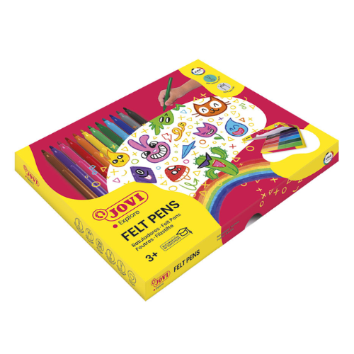 19.1 - FELT PENS ROTULADORES COLORES SURTIDOS JOVI - PACK ESCOLAR 144