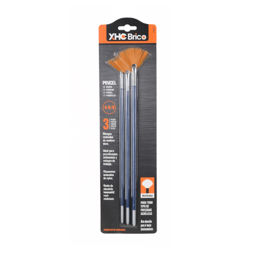 7.27 -  PINCELES VENTILADOR 4 , 6 Y 8 - PACK 3