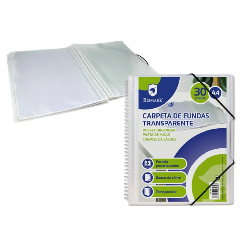 1.22 - CARPETA 30 FUNDAS BISMARK BLANCA