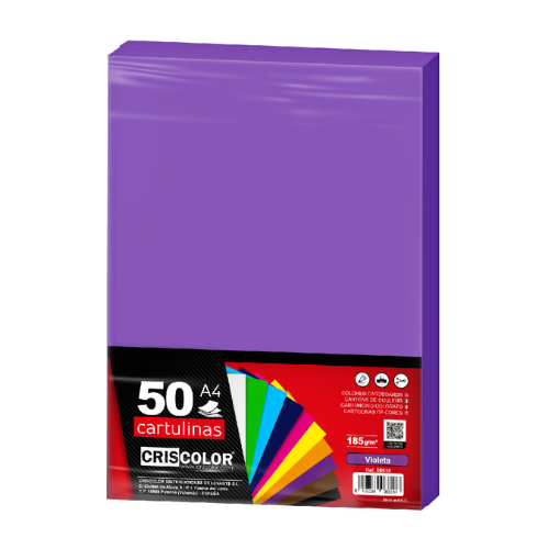 2.18  - CARTULINAS VIOLETA PACK 50 UNIDS - A4