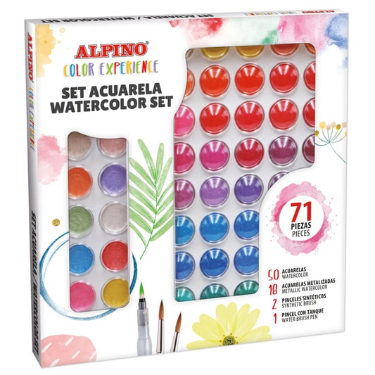 1.17 - ACUALERAS ALPINO COLOR EXPERIENCE - PACK 71 CON 3 PINCELES