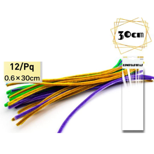 5.1 - LIMPIAPIPAS 30CM - PACK 12 SURTIDO