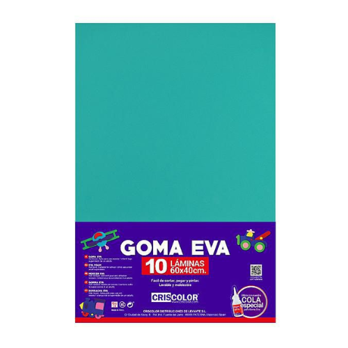 4.3 - GOMAEVA TURQUESA PACK 10 UNIDS - 60X40CM