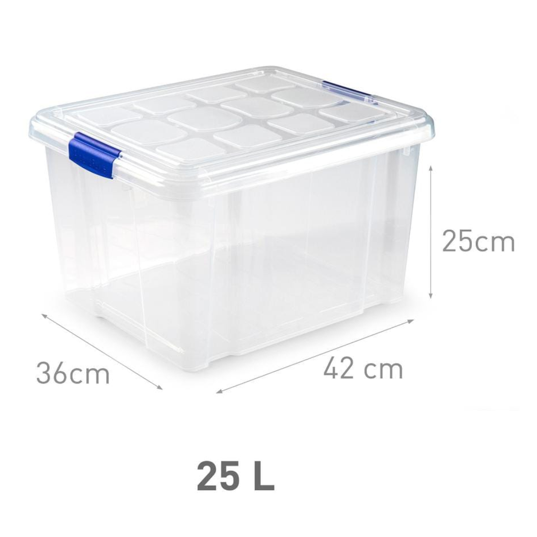 2.3 - CAJA PLÁSTICO TRANSPARENTE 25L