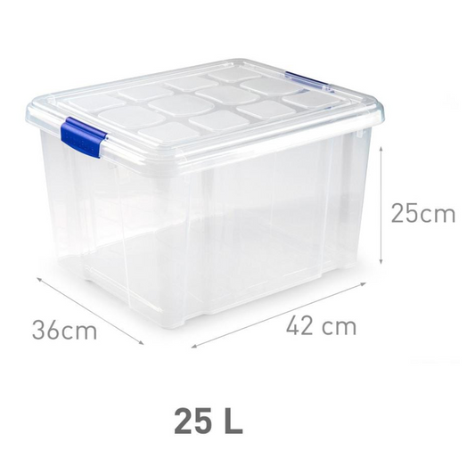2.3 - CAJA PLÁSTICO TRANSPARENTE 25L