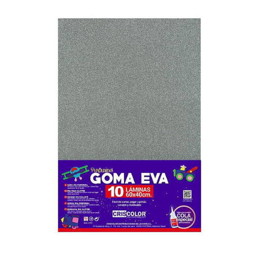 5.11 - GOMAEVA PURPURINA PLATA PACK 10 UNIDS - 60X40CM