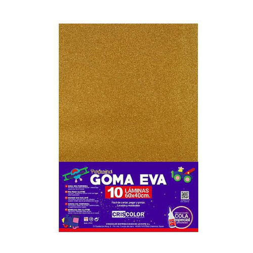 5.10 - GOMAEVA PURPURINA ORO PACK 10 UNIDS - 60X40CM