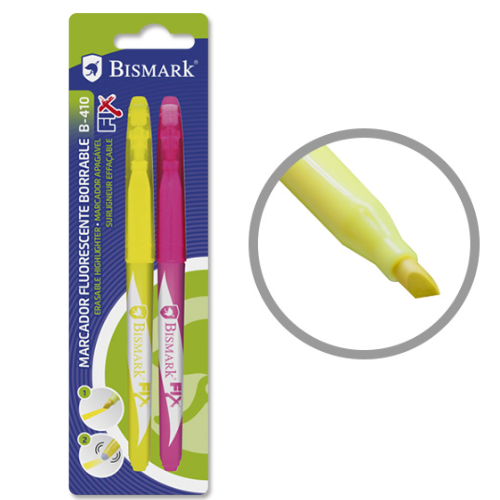 4.2 - SUBRAYADOR FINO BISMARK - PACK 2 AMARILLO-ROSA