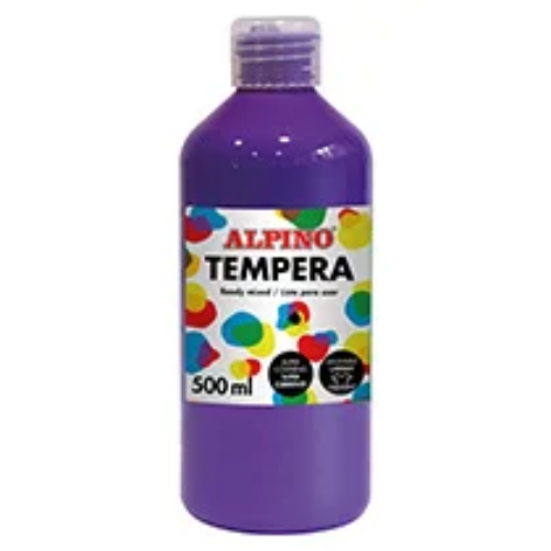 9.21 - BOTELLA TEMPERA ESCOLAR 500 ML. VIOLETA.