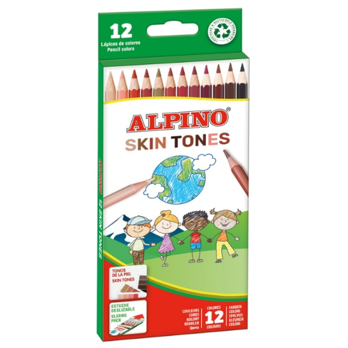 1. 6 - LÁPICES MADERA ALPINO TONOS PIEL - PACK 12