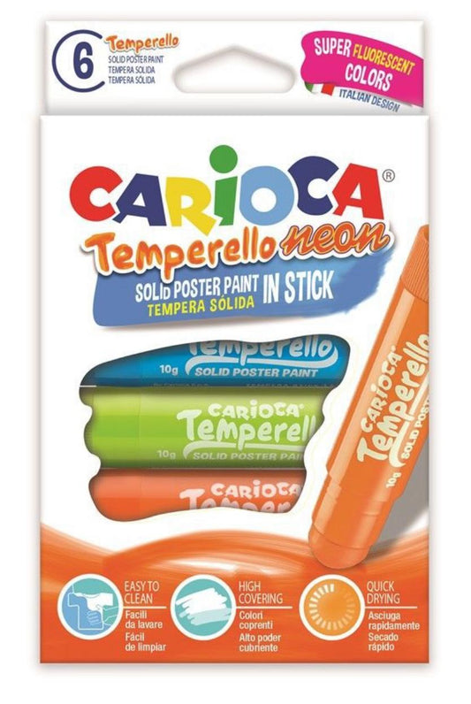 1.1 - TEMPERA SOLIDA NEON PACK 6