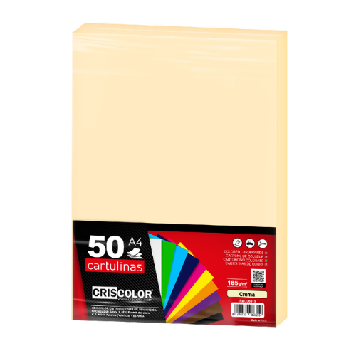 2.6 - CARTULINAS CREMA PACK 50 UNIDS - A4