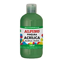 1.3 - BOTELLA PINTURA ACRÍLICA ALPINO 250ML VERDE