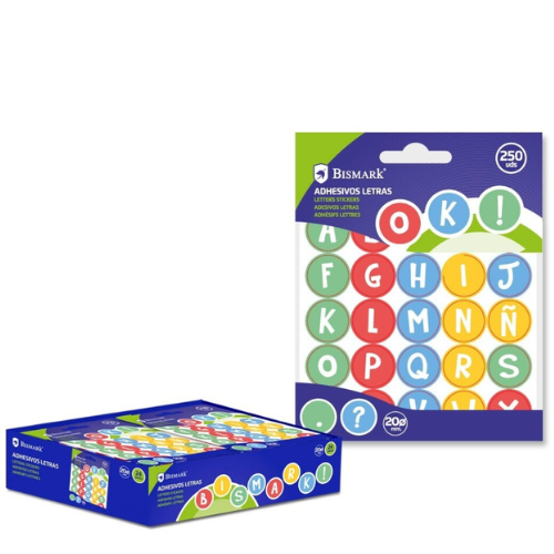 9.3 - GOMETS ADHESIVOS LETRAS 20MM - PACK 250