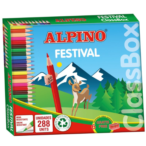 1. 5 - LÁPICES MADERA ALPINO FESTIVAL -PACK 288